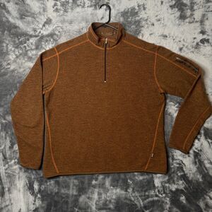 Kuhl Men's Chianti Fleece Long Sleeve Quarter Zip Brown Size Men's XX-Large